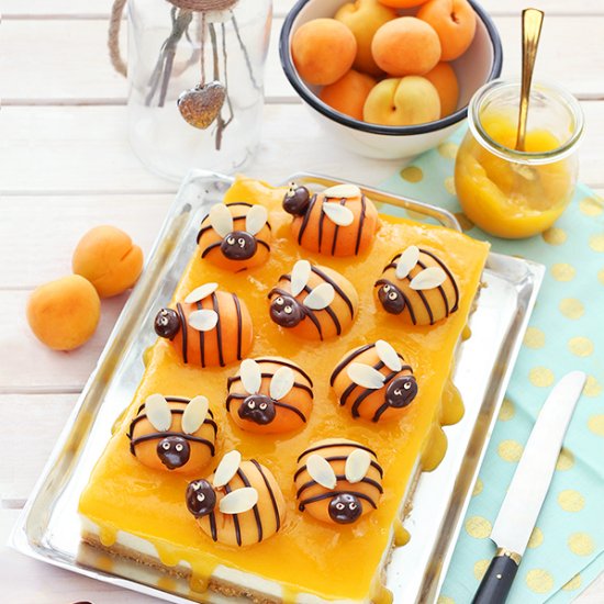 Cheesecake with Apricot Bees