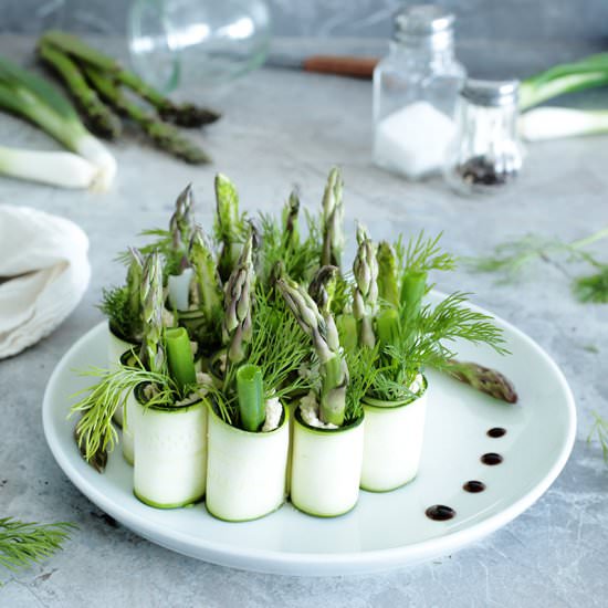 Simple Raw Zucchini Roll-Ups