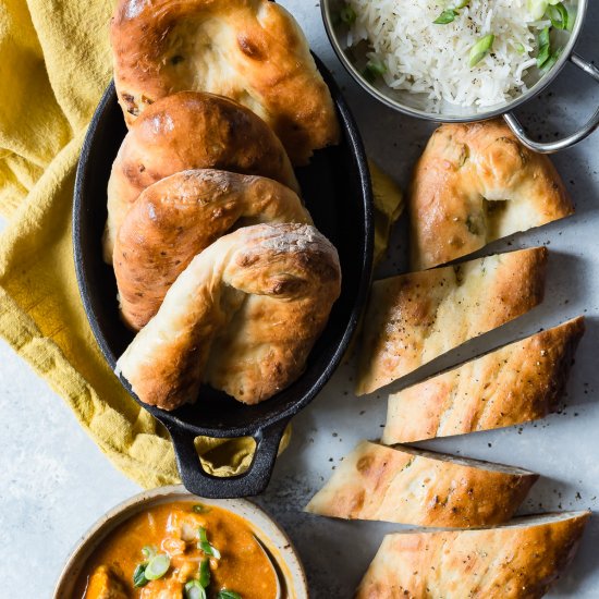 Homemade Garlic Naan Bread