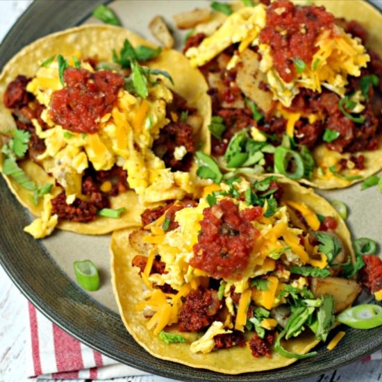 Chorizo Breakfast Tacos with Potato