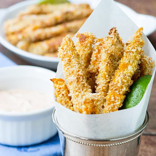 Coconut Crusted Sweet Potato Fries