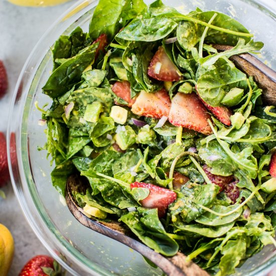 Strawberry Mango Spinach Salad