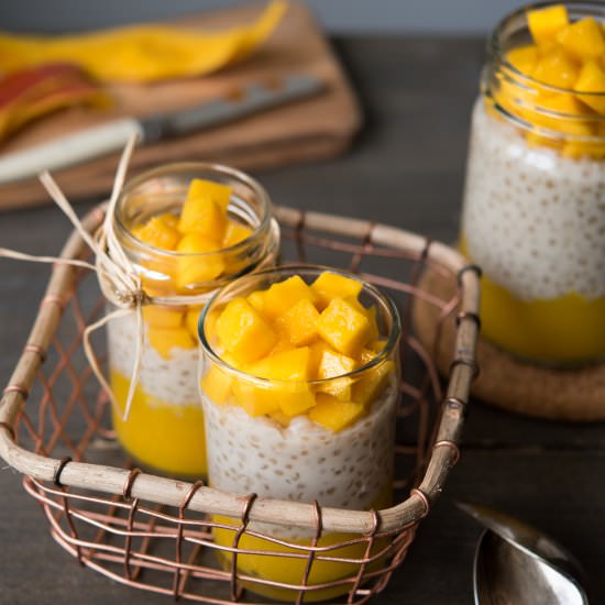 Mango Coconut Tapioca Pudding