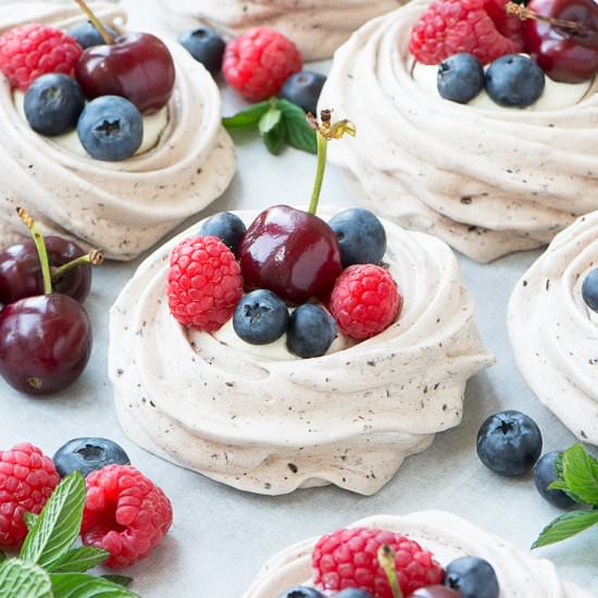 Chocolate Meringue Nests