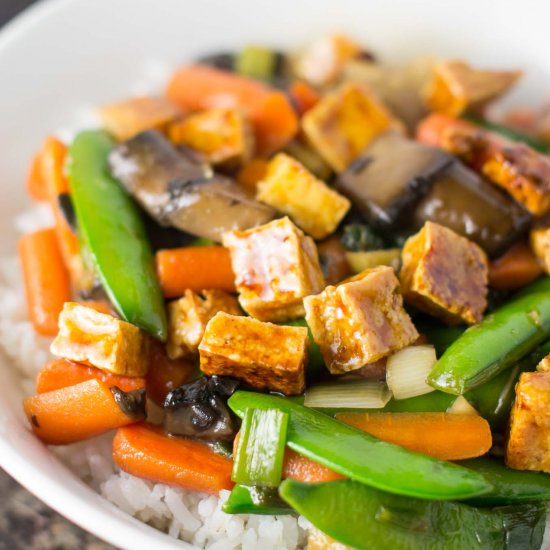 Honey Ginger Tofu Stir Fry