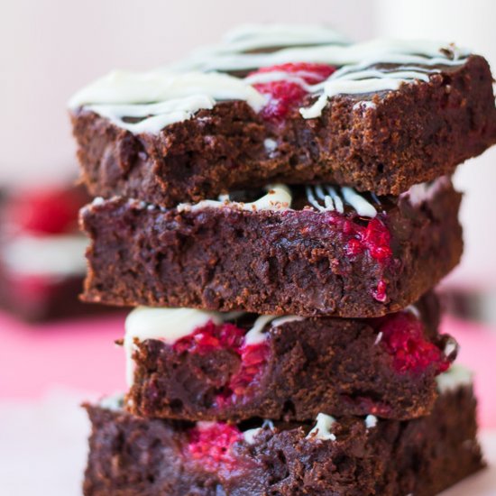 Raspberry Double Chocolate Brownies