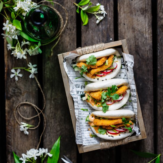 Chicken Fry Bao Sandwich