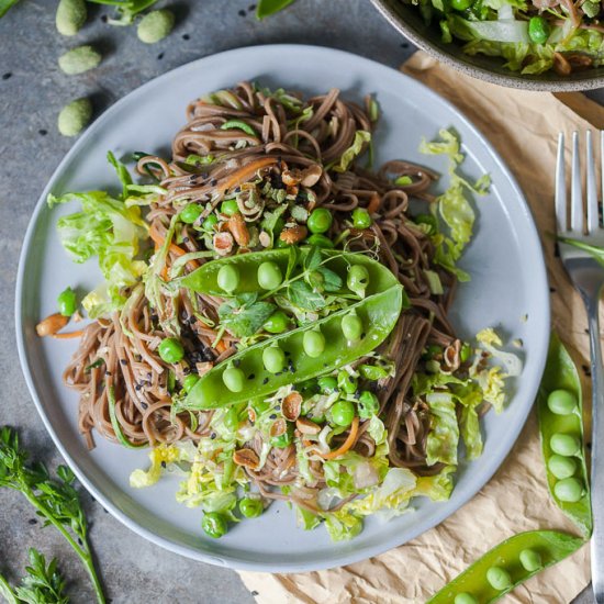 Spring Green Soba Noodle Salad