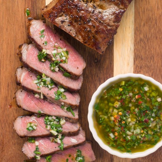 Steak with Chimichurri Sauce