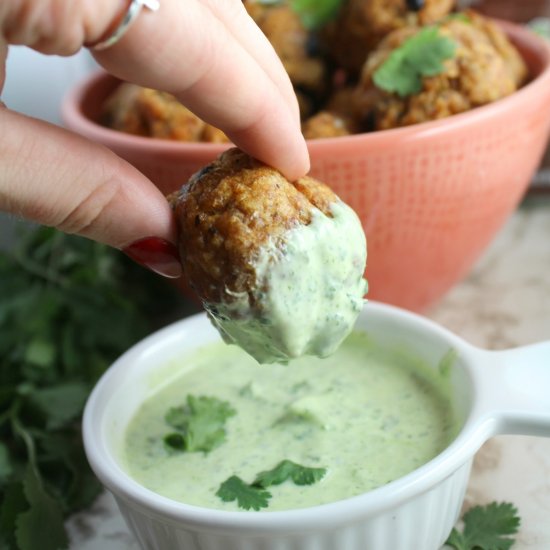 Ancho Chili Chicken Meatballs