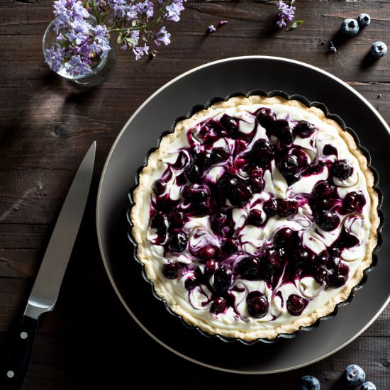 Blueberry Swirl Cheesecake