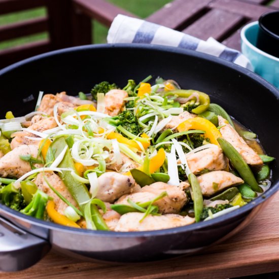 Miso Butter Green and Gold Stir Fry