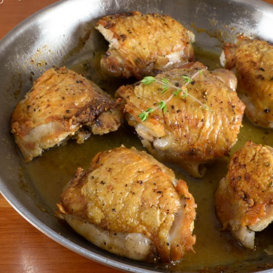 Pan Roasted Chicken Thighs