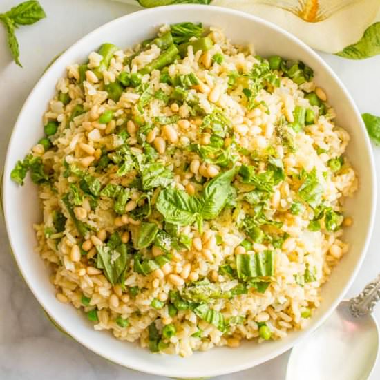 Spring Brown Rice Pilaf