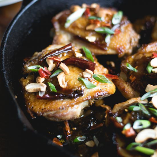 Paleo Kung Pao Chicken Thighs