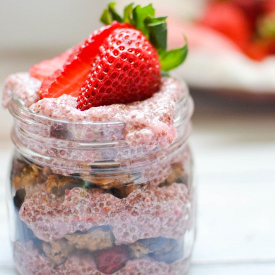 Strawberry & PB Chia Pudding