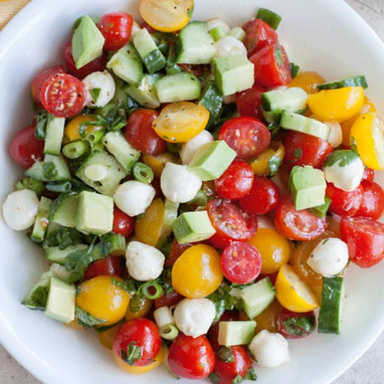 Cucumber Tomato Avocado Salad