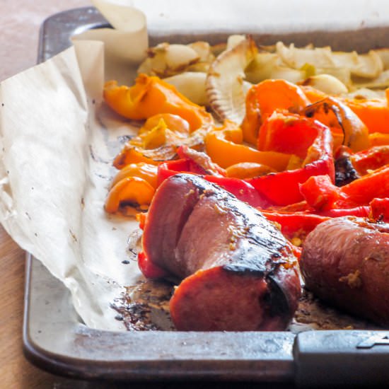 Kielbasa & Peppers Sheet Pan Dinner