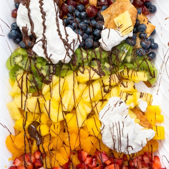 Rainbow Fruit Nachos