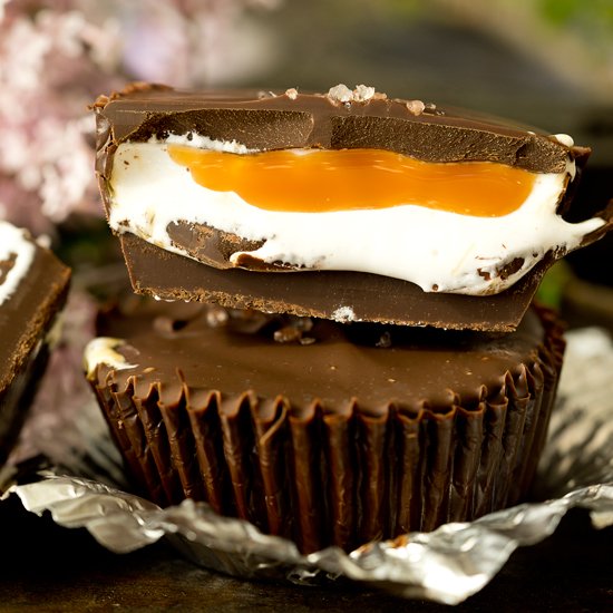 Dark Chocolate Caramallow Cups