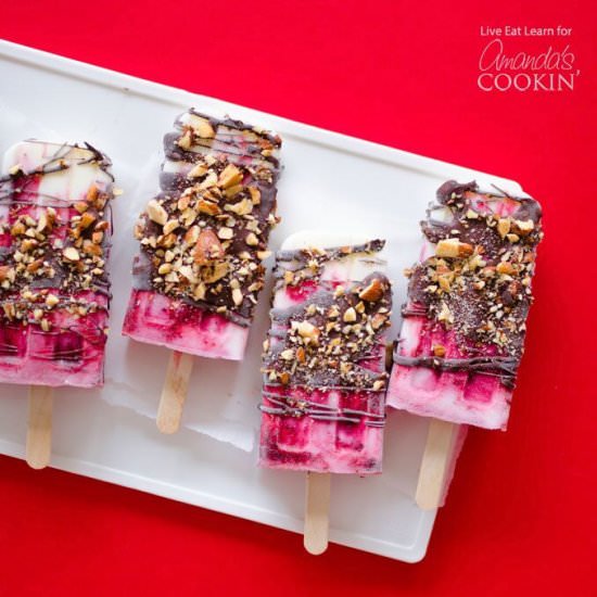 CHERRY YOGURT POPSICLES