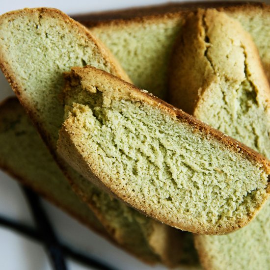 Matcha Green Tea Biscotti