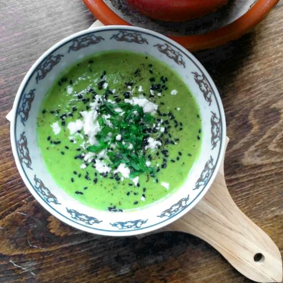 Leeks and Peas Soup