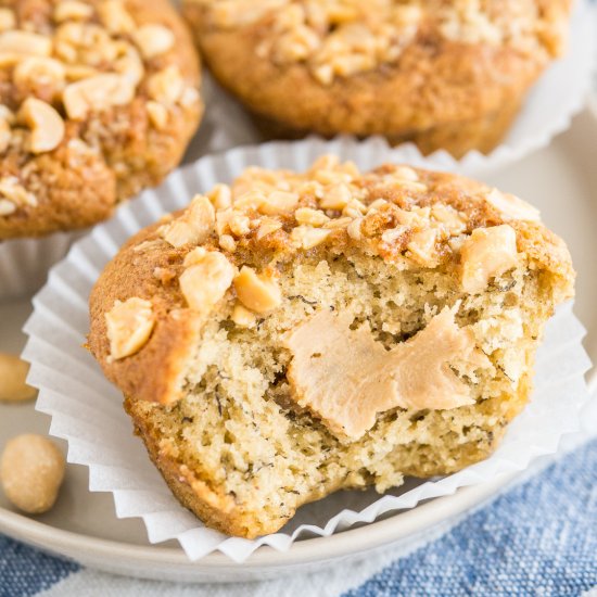 Peanut Butter Banana Muffins