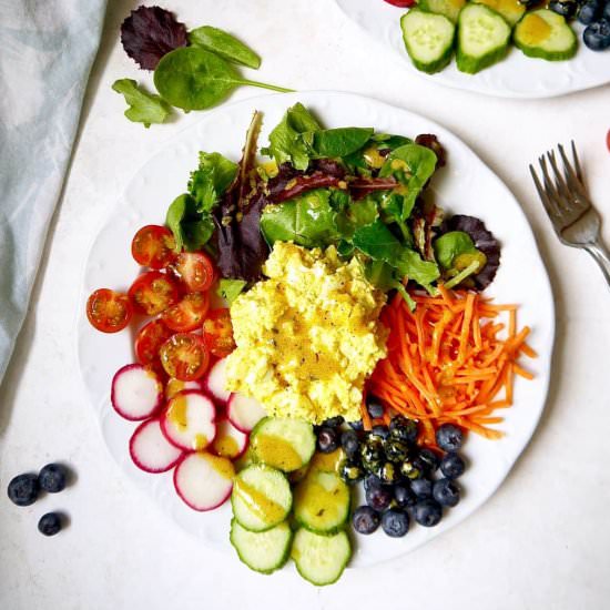 Garden Egg Salad Turmeric Dressing