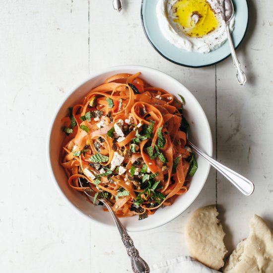 Carrot, Feta, and Pistachio Salad