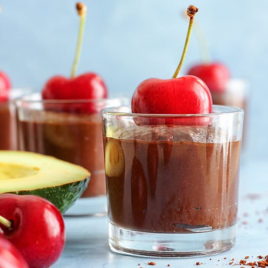 Cherry Avocado Chocolate Mousse