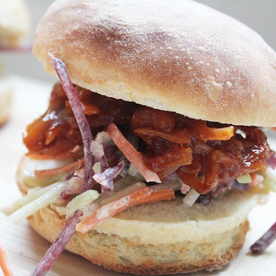 BBQ Pulled Jackfruit Sliders