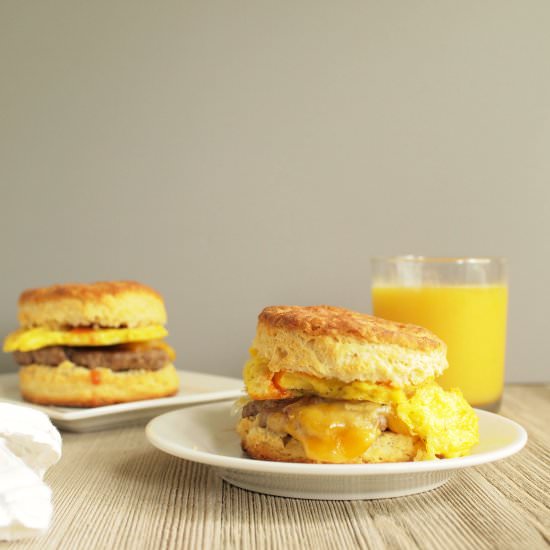 Sausage Egg & Cheese Biscuits