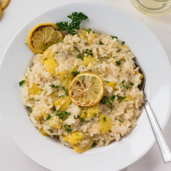 Lemon Risotto with Summer Squash