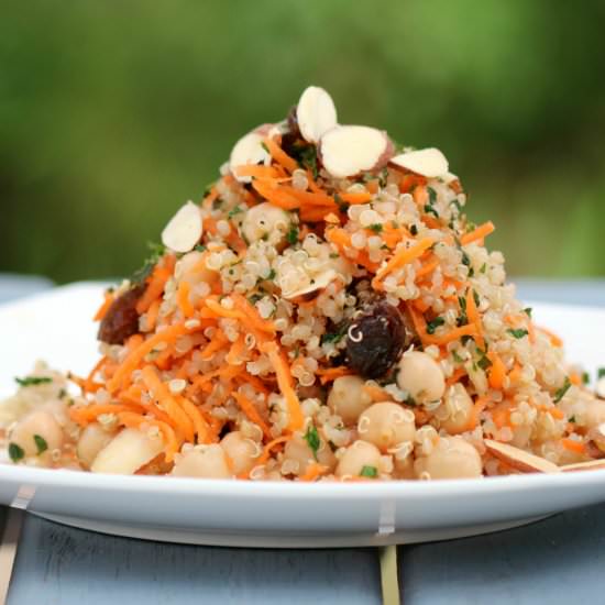 Moroccan Carrot Raisin Quinoa Salad