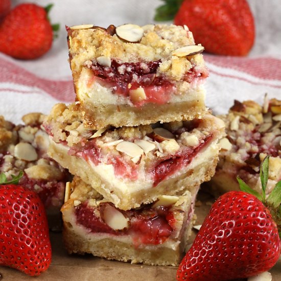 Strawberries and Cream Almond Bars