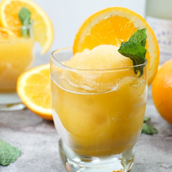 Orange Mint Julep Sorbet & Mimosas