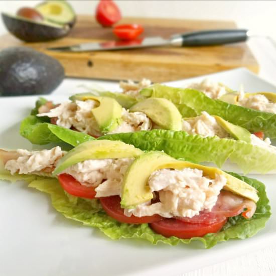 BLTA Chicken Lettuce Wraps