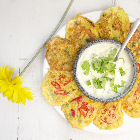 Cheesy Corn Fritters