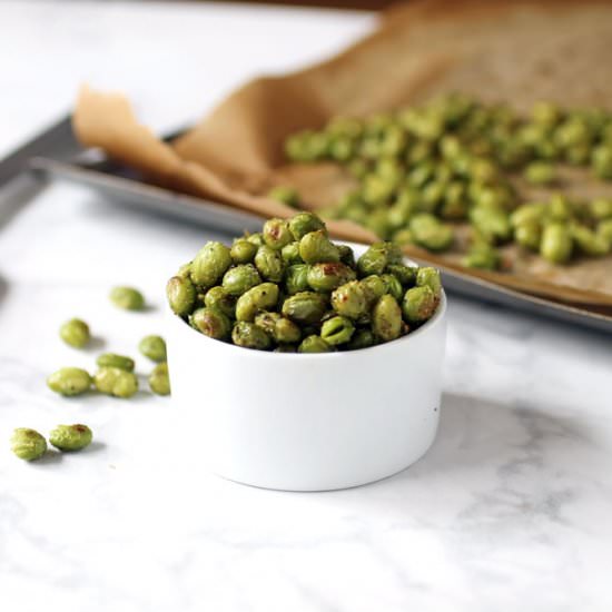 Crispy Garlic Edamame