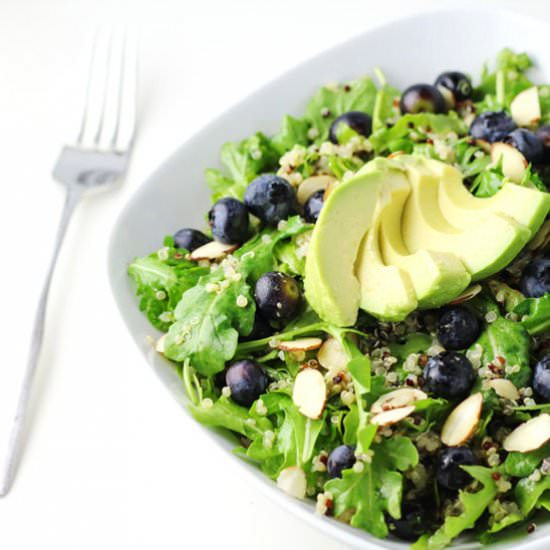 Blueberry Quinoa Arugula Salad