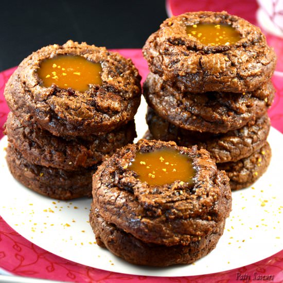 Brownie Cookies with Salted Caramel