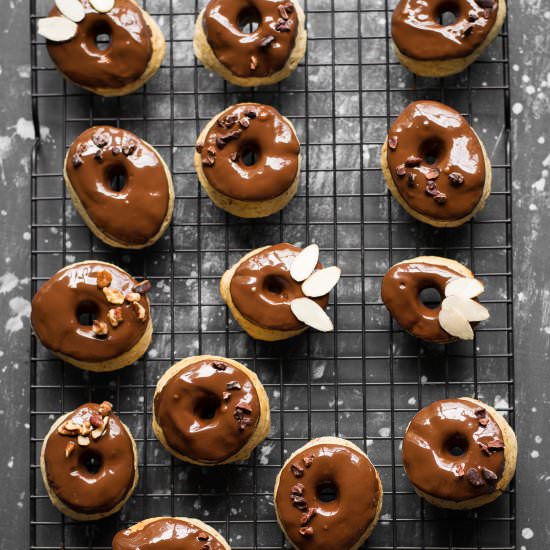 Eggless BAKED YEAST DONUTS