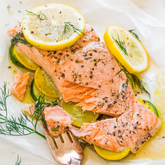 Lemon Dill Salmon with Vegetables