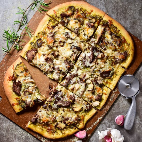 Steak & Mushroom Pizza