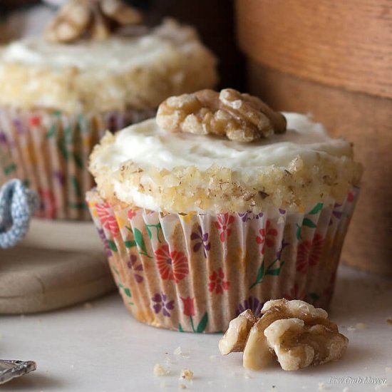 Sugar Free Carrot Cake Cupcakes