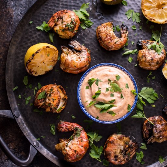 Grilled Garlic Jumbo Shrimp