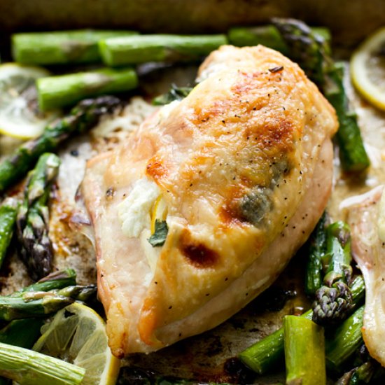 Goat Cheese & Lemon Stuffed Chicken