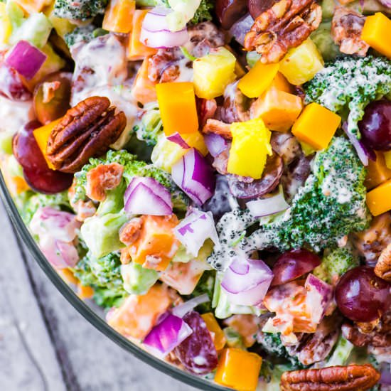 Broccoli Salad w/ Pineapple & Bacon