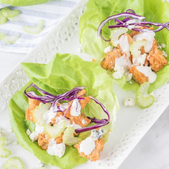 Buffalo Chicken Lettuce Wraps